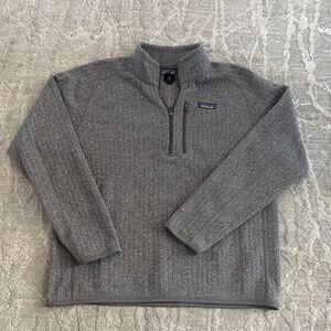 Patagonia Men's Gray Quarter-Zip Fleece Pullover